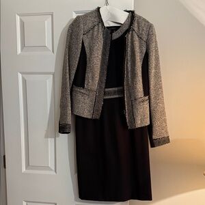 White House Black Market Monochrome Knit Jacket